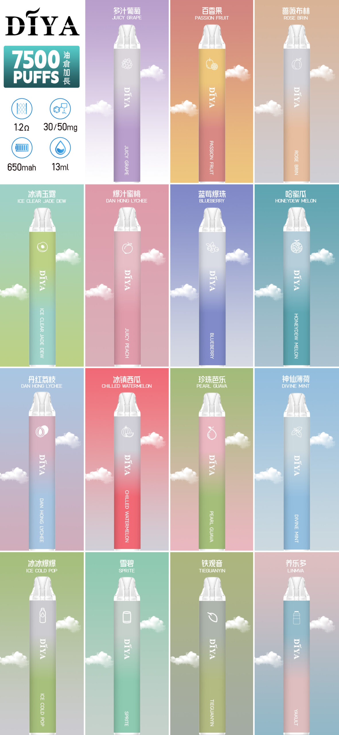 新品上市💥叮啞 DIYA 7500口抛棄式❤️CP值超高❤️口感超讚:圖片 2